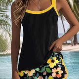 São Paulo | Conjunto de Tankini Elegante em Dois Peças