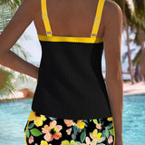 São Paulo | Conjunto de Tankini Elegante em Dois Peças