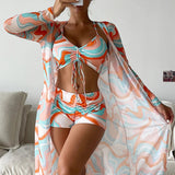 Laluna® | Conjunto de Bikini de 3 peças com Estampa